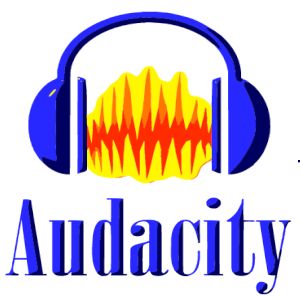 popular audio-editing platforms for voice over:image of Audacity's logo 