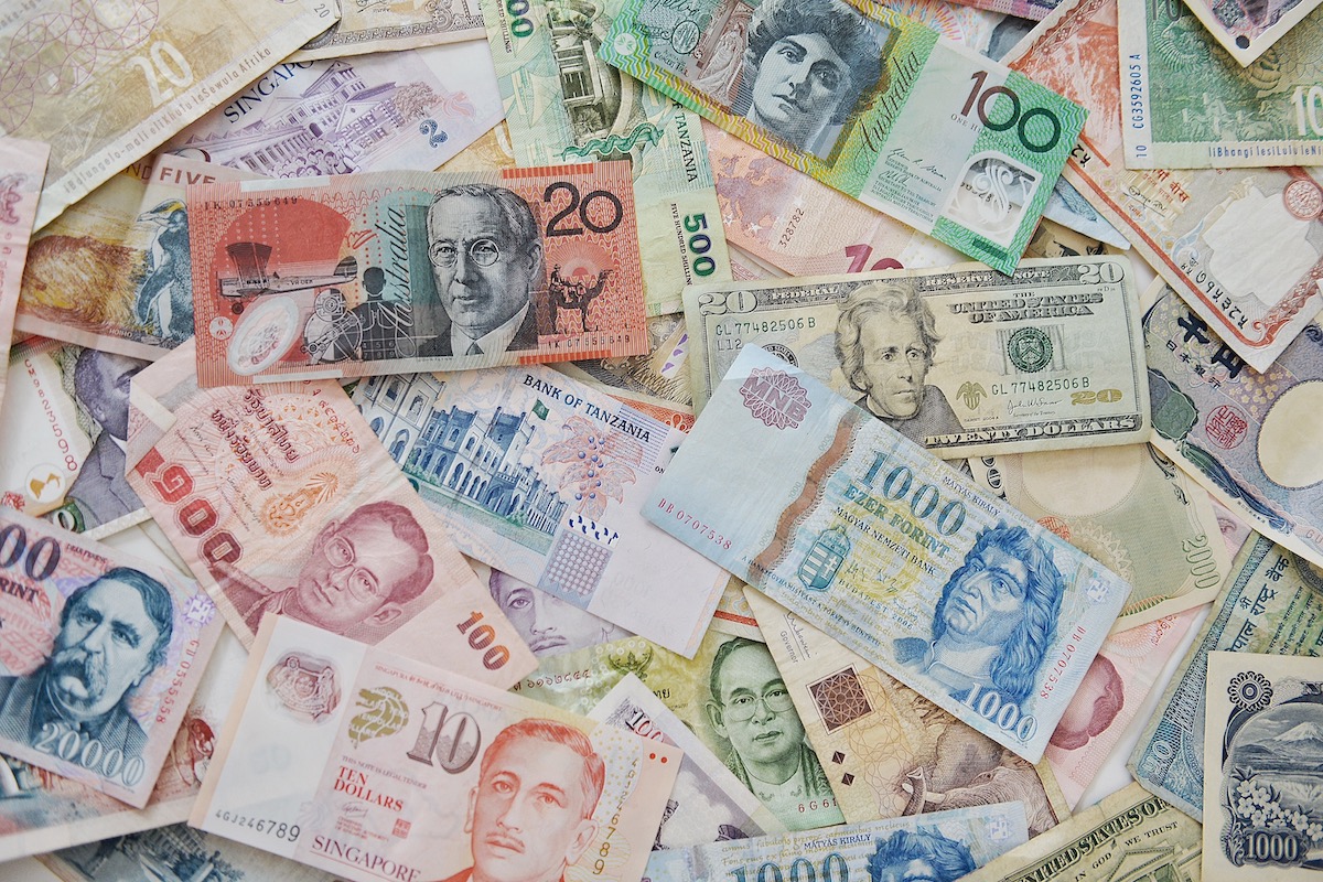 Video marketing strategy: image of global currencies 