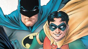 Heroes and villains: image of Batman and Robin