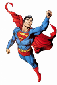 Heroes and villains: image of Superman